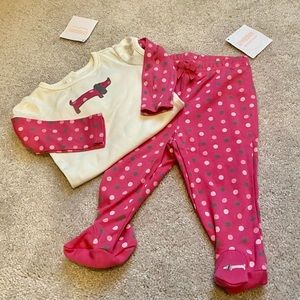 Sweet Gymboree 3-6 polka dot set. All new with tags.